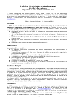 Poste &agrave; pourvoir