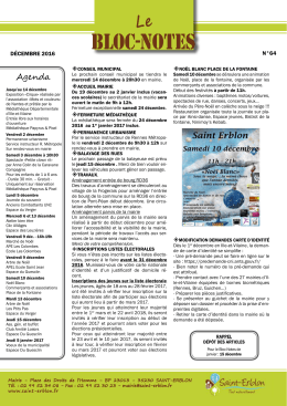 bloc-notes - Saint Erblon