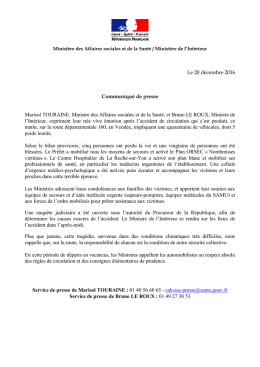 Le Préfet de la Région Centre - Ministère des Affaires sociales et de