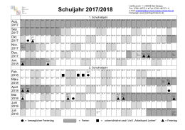 Ferienkalender (Schuljahr 2017/2018) - St&ouml;rck