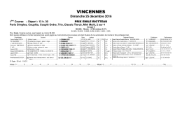 vincennes - Resultat