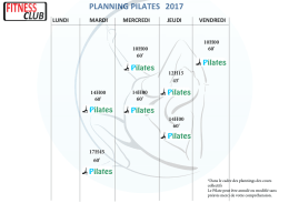 planning pilates 2017