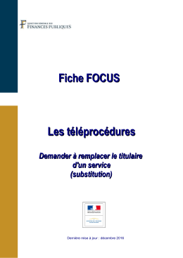 Demander &agrave; remplacer le titulaire d`un service