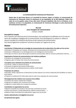 Voir - Ville de Thouars et communauté de communes du Thouarsais