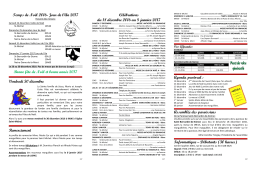 Le Semainier paroissial