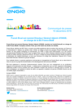 Télécharger le communiqué de presse - (pdf 265 KB)
