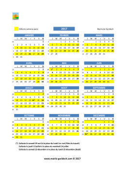 calendrier 2017 - tri sélectif