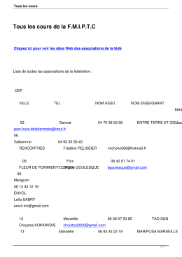 Tous les cours