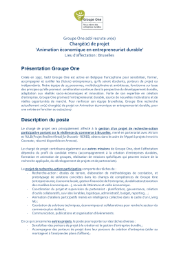 Animation &eacute;conomique en entrepreneuriat durable