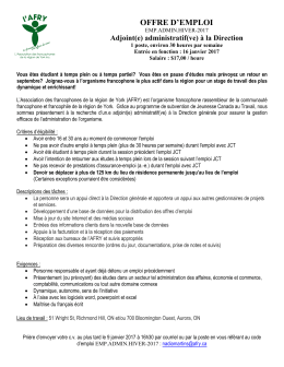 offre d`emploi