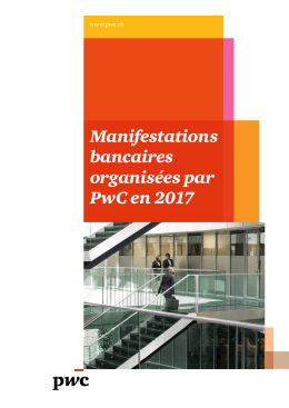 Manifestations bancaires organisées par PwC en 2017