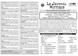 PMU du Mardi 27 dec 2016