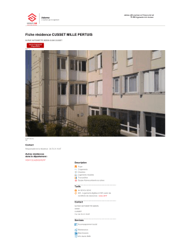 Fiche r&eacute;sidence CUSSET MILLE PERTUIS
