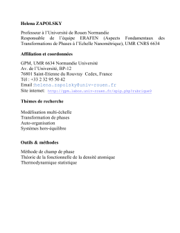 CV - Section 05 du Comit&eacute; National du CNRS