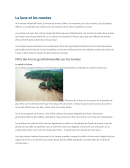 La lune et les mar&eacute;es