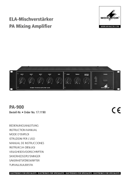 ELA-Mischverst&auml;rker PA Mixing Amplifier PA-900