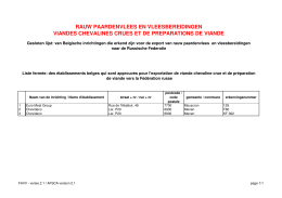 RAUW PAARDENVLEES EN VLEESBEREIDINGEN VIANDES