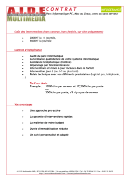 plaquette "Maintenance / Infogérance"
