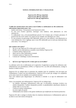 NOTICE: INFORMATION DE L`UTILISATEUR Naproxen EG 250 mg
