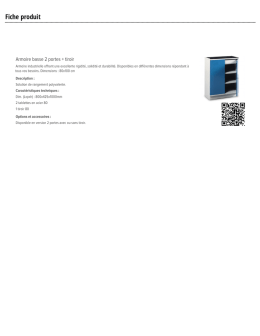 Armoire basse 2 portes + tiroir - Techni