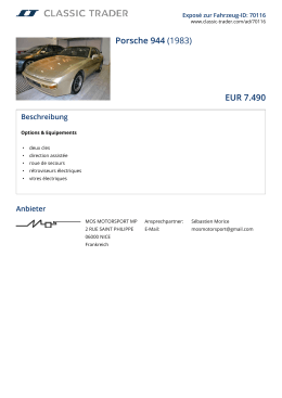 Porsche 944 (1983) EUR 7.490