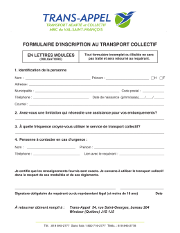 Formulaire d`inscription 2016