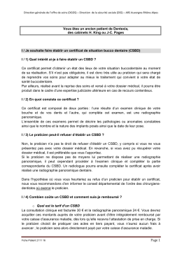 Page 1 Vous êtes un ancien patient de Dentexia, des cabinets H