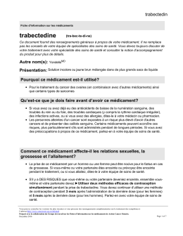 trabectedin - Action Cancer Ontario