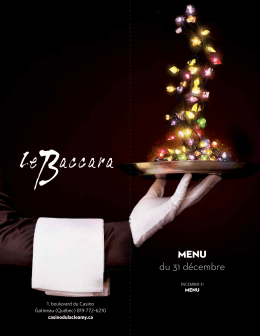 Menu premier service