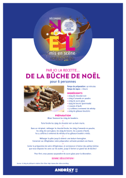 DE LA BÛCHE DE NOËL