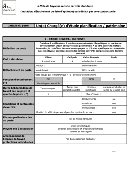 Charg&eacute; d`&eacute;tude planification patrimoine