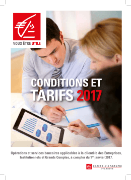 tarifs 2017 - Caisse d`Epargne