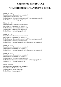 nb sortants par poule