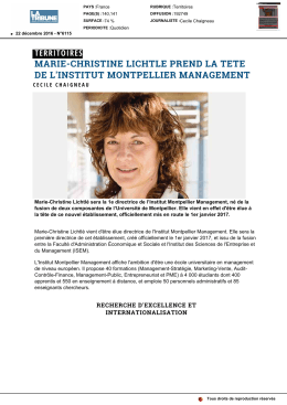 marie-christine lichtle prend la tete de l`institut montpellier