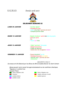 MENU S 02 - Mairie Amaye-sur-orne