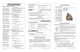 Horaire des célébrations - Le Semainier paroissial