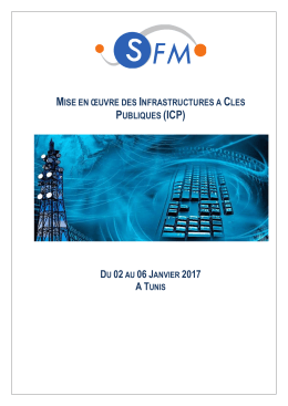 Mise en &oelig;uvre des Infrastructures &agrave; Cl&eacute;s Publiques (ICP)