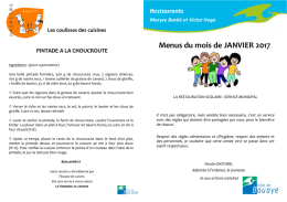 Téléchargez les menus du mois de JANVIER 2017 (pdf