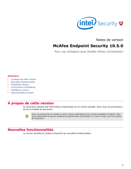 Endpoint Security 10.5.0 Notes de version