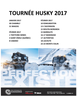 tournée husky 2017