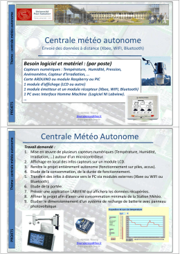 Centrale météo autonome Centrale Météo Autonome
