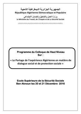Coop&eacute;ration Sud Sud Colloque de haut niveau &agrave; Alger 19