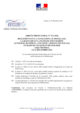 2016-274 - Préfecture maritime de la Méditerranée