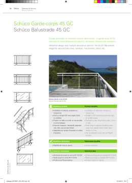 Schüco Garde-corps 45 GC Schüco Balustrade 45 GC