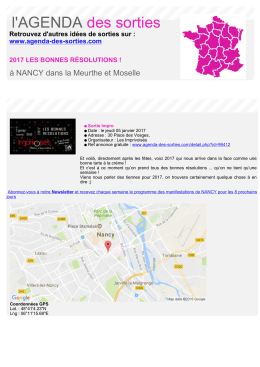 Imprimer - Agenda des sorties