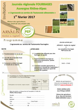 1 février 2017 - ARVALIS