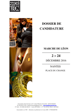 Dossier de candidature - Métiers d`Art en Pays de la Loire