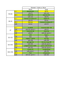 Gr 1 GR 2 Gr 1 GR 2 Salle Gr 1 Salle GR 2 Salle Gr 1 Salle GR 2