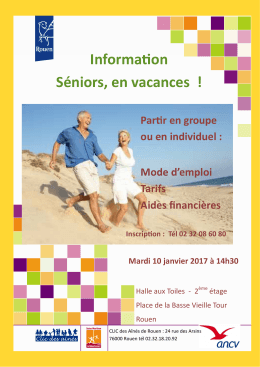 Information s&eacute;niors en vacances