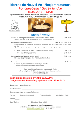 Fondueabend / Soirée fondue